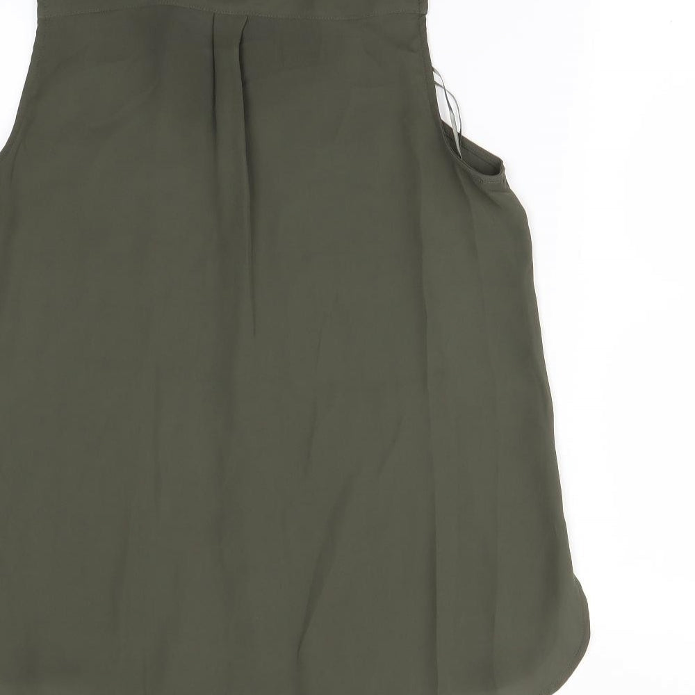 Womens UK Size 10 New Look Gold Basic Button-Up