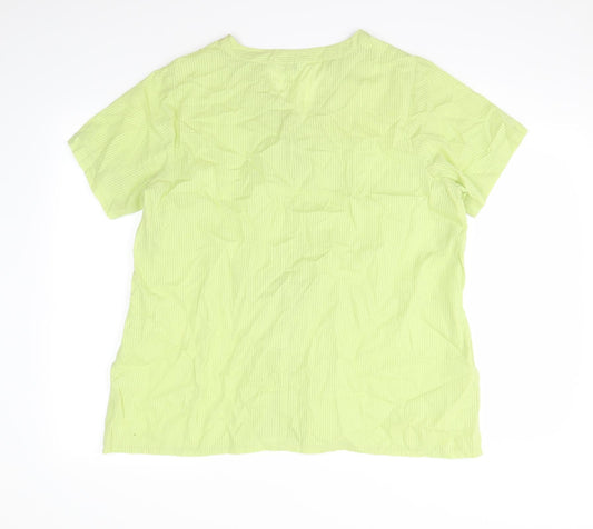 being casual Womens Green Basic Blouse Size M