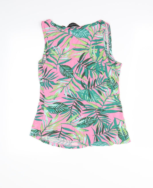 Womens UK Size 8 Dorothy Perkins Pink Basic Tank
