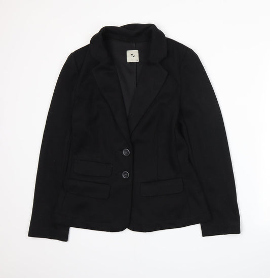 Tu Womens Black Jacket Blazer Size 12