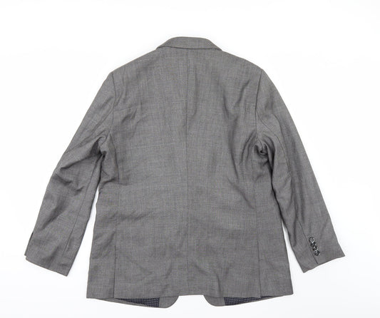Preworn Mens Grey Check Jacket Suit Jacket Size 42
