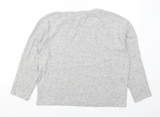 H&M Womens Grey Pullover Sweatshirt Size M