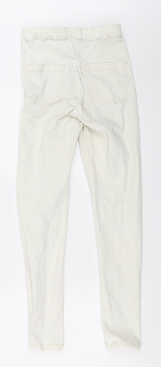Topshop Womens White  Denim Skinny Jeans Size 28 in L30 in