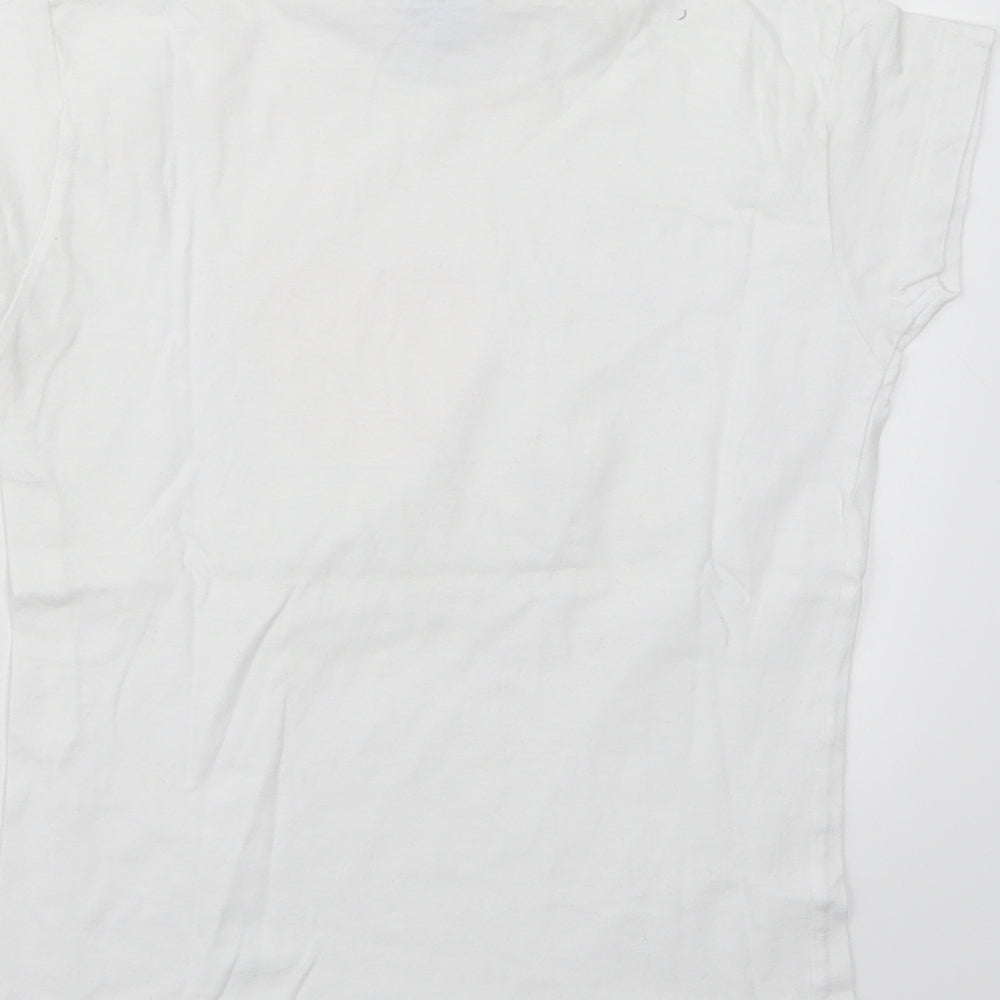 Womens UK Size S JHK White Basic T-Shirt
