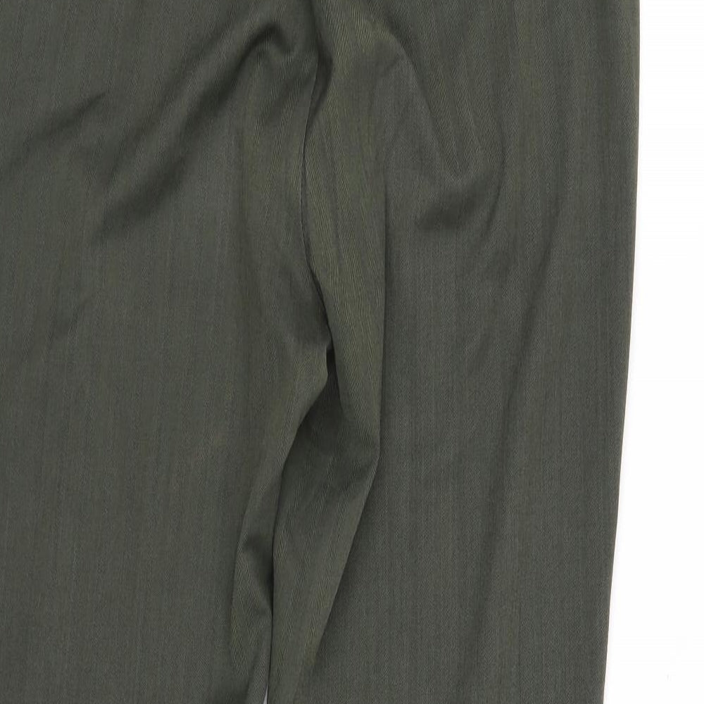 Womens UK Size 14 Marks and Spencer Regular Fit Green Trousers