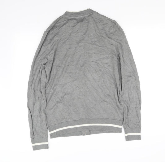 River Island Mens Grey Cardigan Jumper Size S