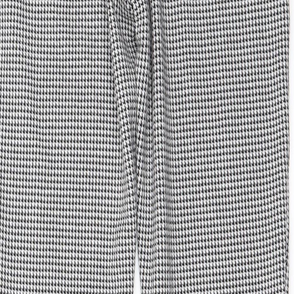 River Island Womens White Check Trousers Size 32 in L28 in