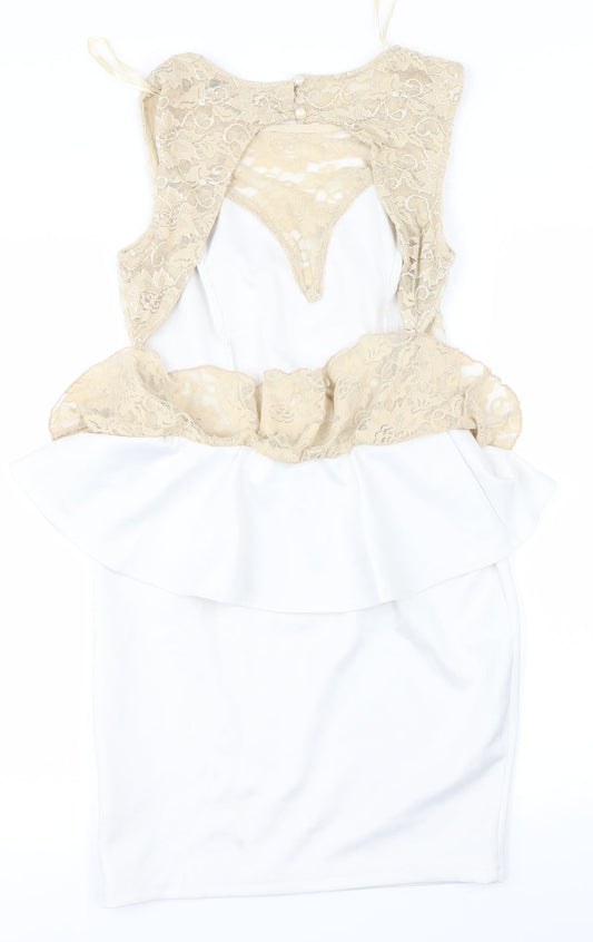 AX Womens Beige Fit & Flare Size 12