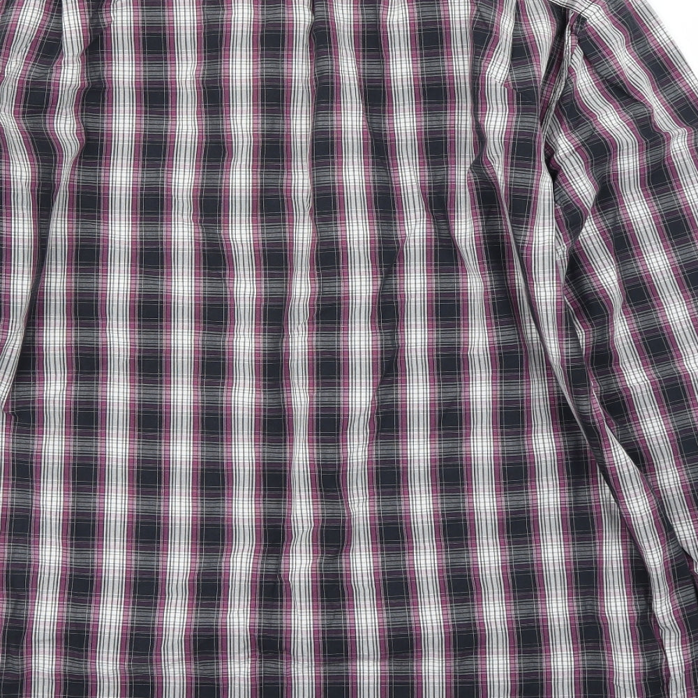 Mens UK Size M Preworn Purple Button-Up Long Sleeve Casual Shirt