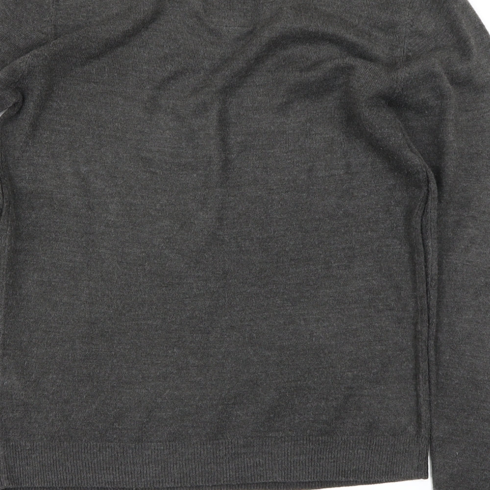 Topman Mens Grey Pullover Jumper Size S