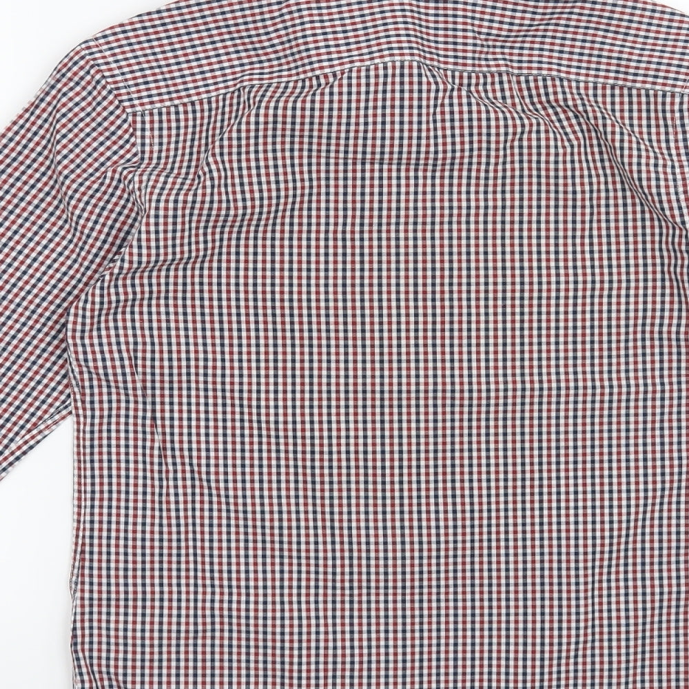 Mens UK Size XS Topman Red Button-Up Long Sleeve Casual Shirt