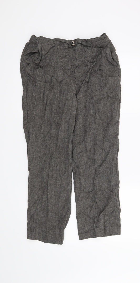 Damart Womens Grey Trousers Size 14 L25 in