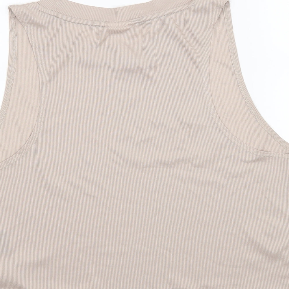 Womens UK Size M H&M Beige Basic Blouse