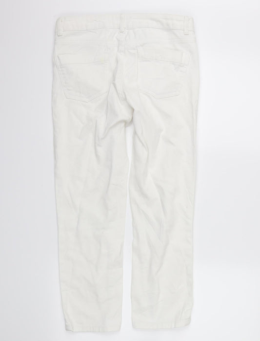 Womens UK Size 10 waredenim Regular Fit Straight White Jeans