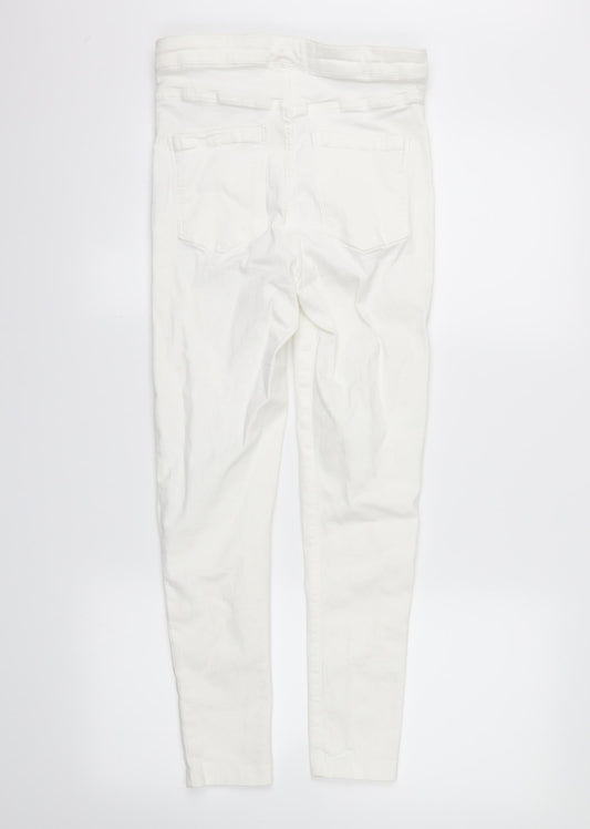Womens UK Size 32 in Topshop Regular Fit Skinny White Jeans