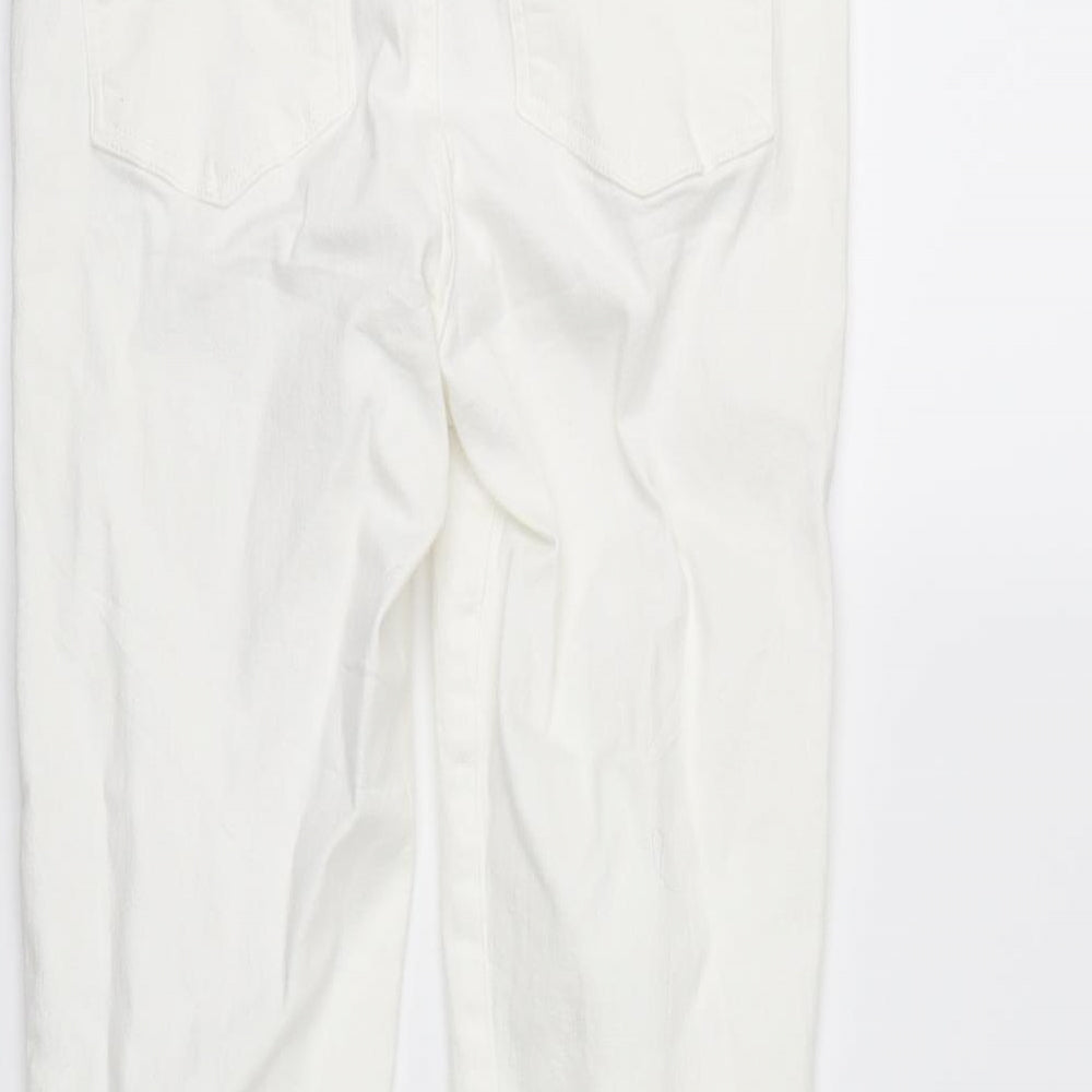 Womens UK Size 32 in Topshop Regular Fit Skinny White Jeans