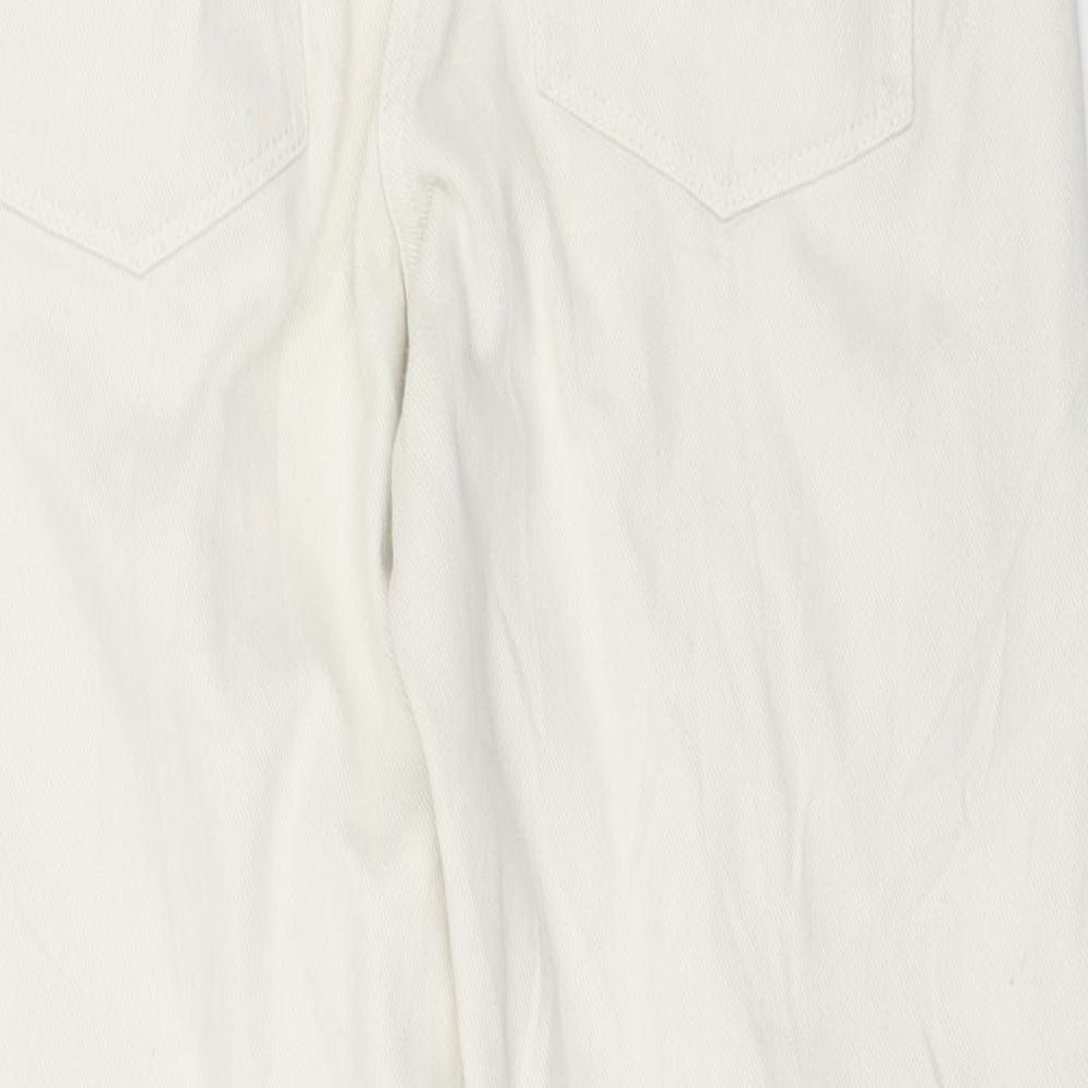 NEXT Womens White Straight Jeans Size 8 L25 in