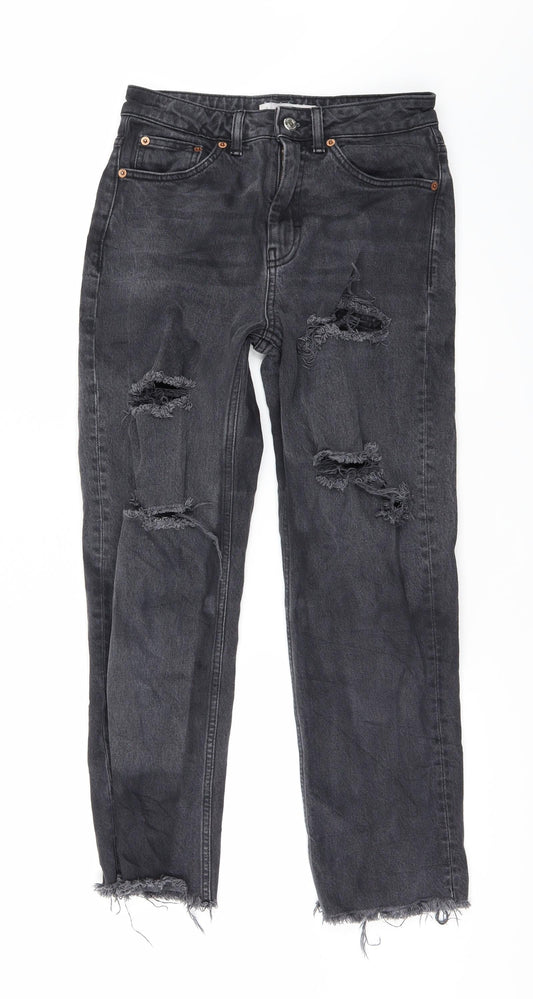 Topshop Womens Black Denim Skinny Jeans Size 28 L25 in