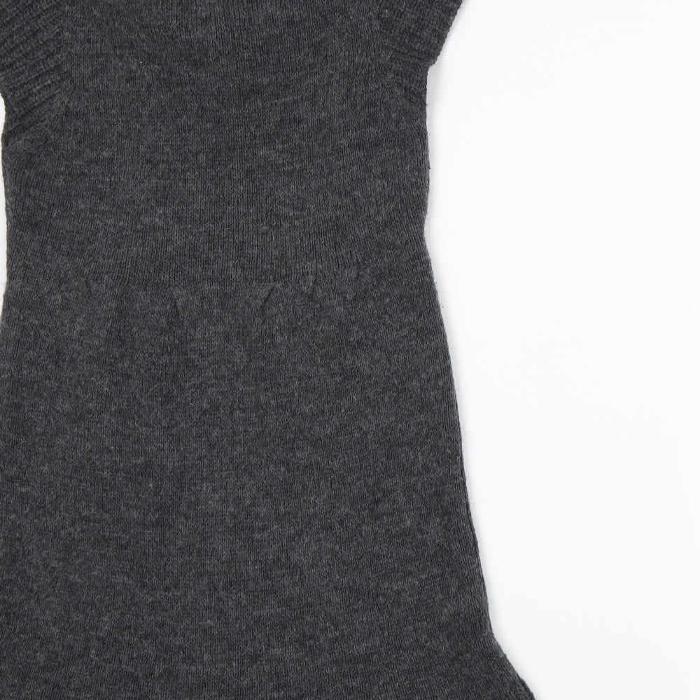 Zara Womens Grey Knit Jacket Dress Size S