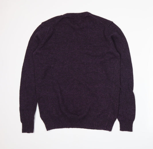 Debenhams Mens Purple Knit Pullover Jumper Size S