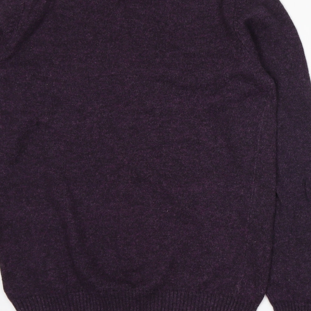 Debenhams Mens Purple Knit Pullover Jumper Size S