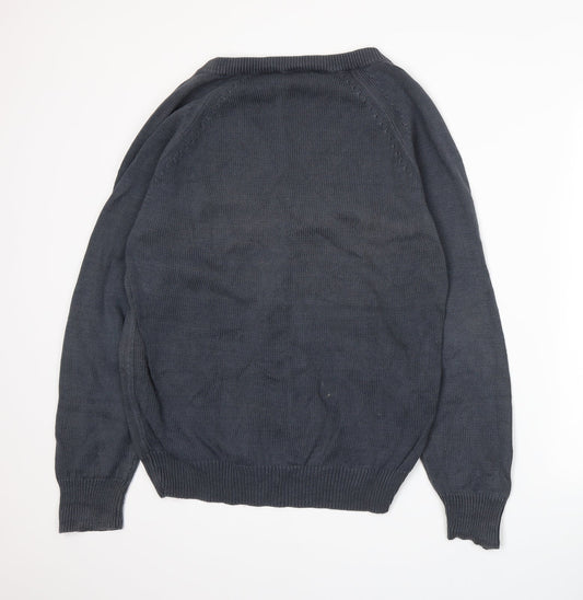 French Connection Mens Blue Knit Pullover Jumper Size M