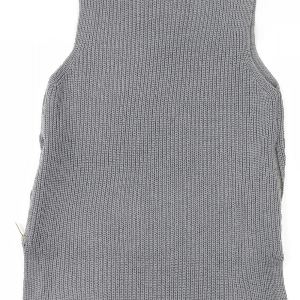 Womens UK Size 8 River Island Grey Basic Tank