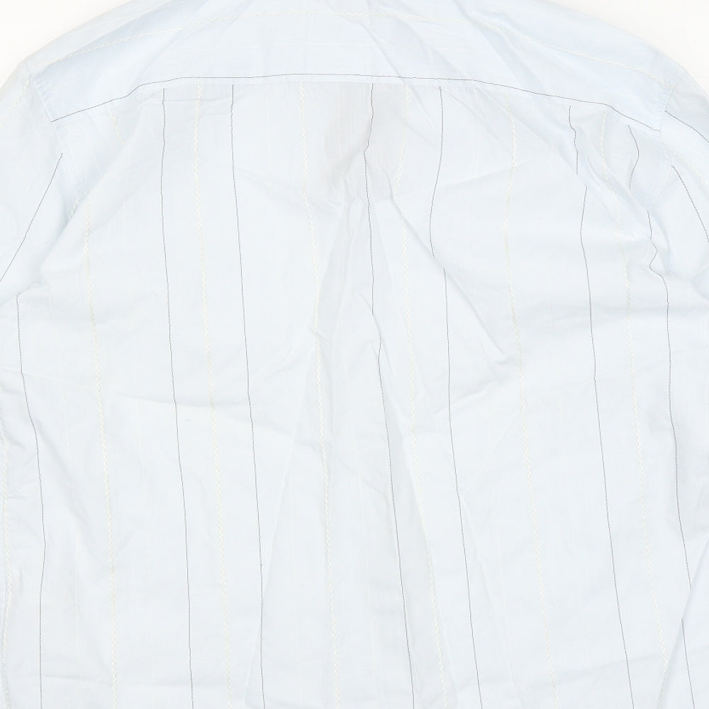Sainsburys Mens Blue Striped Dress Shirt Size M