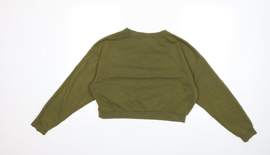 H&M Womens Green Pullover Sweatshirt Size S