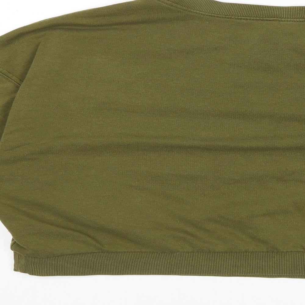 H&M Womens Green Pullover Sweatshirt Size S