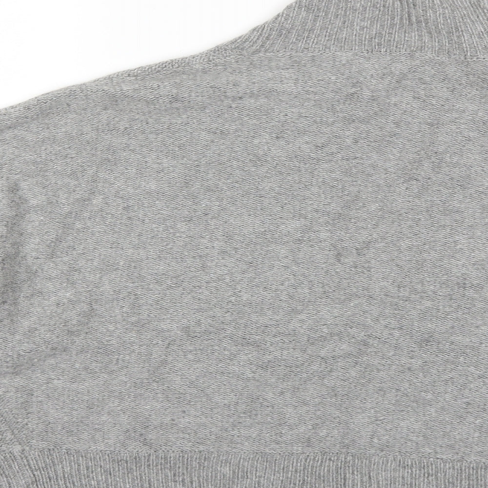 Cortefiel Womens Grey Knit Cardigan Jumper Size L