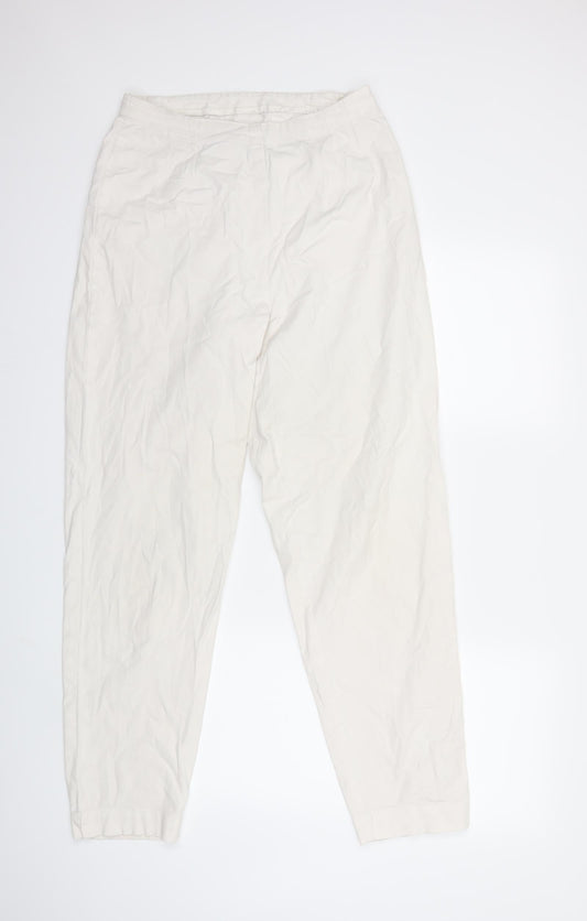 Womens UK Size 28 in Preworn Regular Fit White Trousers