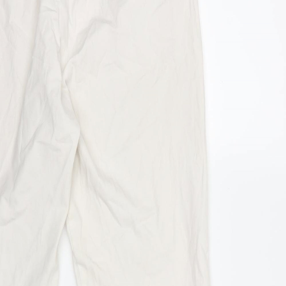 Womens UK Size 28 in Preworn Regular Fit White Trousers