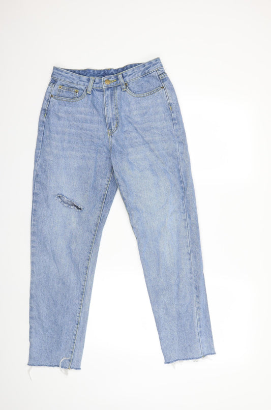 SHEIN Womens Blue Denim Straight Jeans Size M L27 in