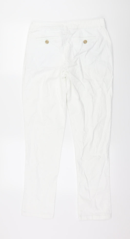 Dorothy Perkins Womens White Denim Skinny Jeans Size 10 L29 in