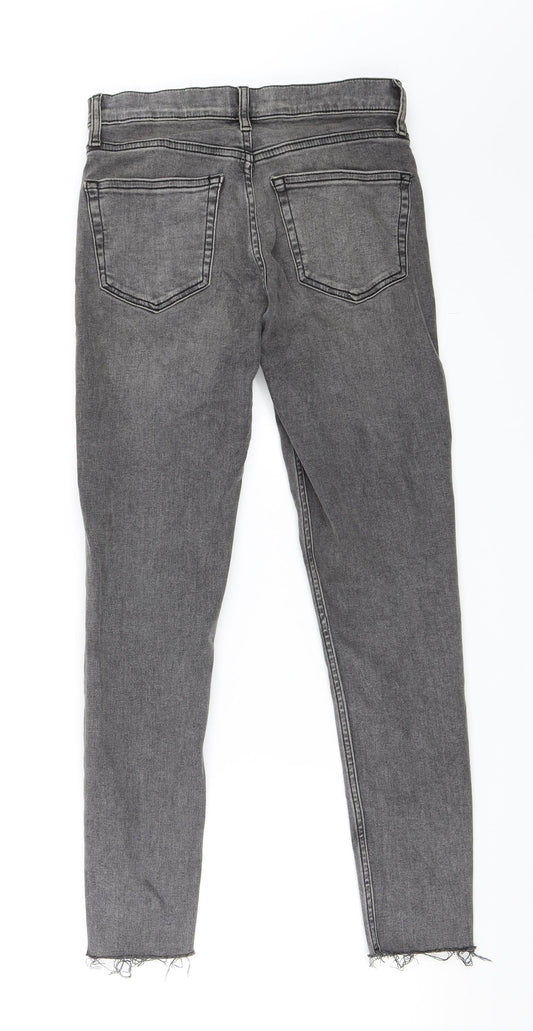 Topshop Womens Grey  Denim Skinny Jeans Size 25 in L30 in
