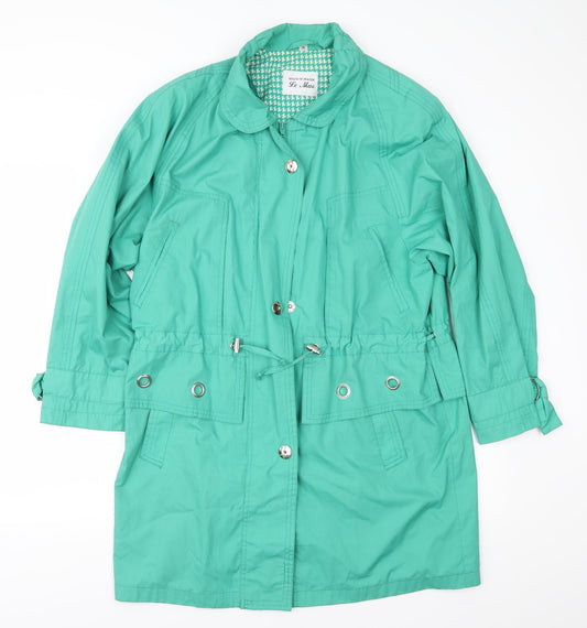 House of Fraser Womens Green Anorak Coat Size 10
