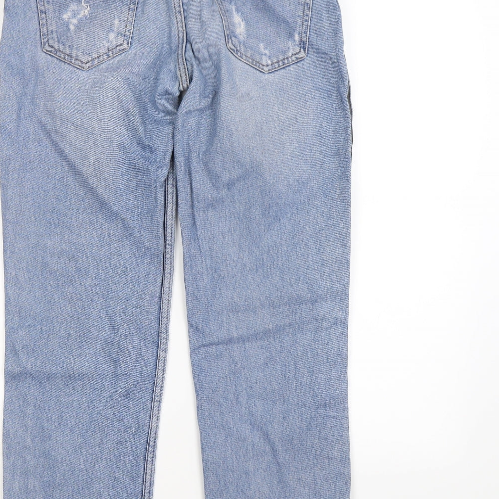 Mango Womens Blue Denim Skinny Jeans Size 8 L26 in - stripes