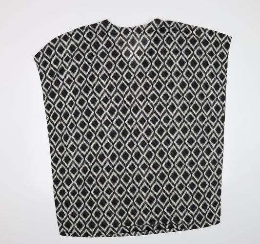 Womens UK Size L H&M Black Basic Blouse