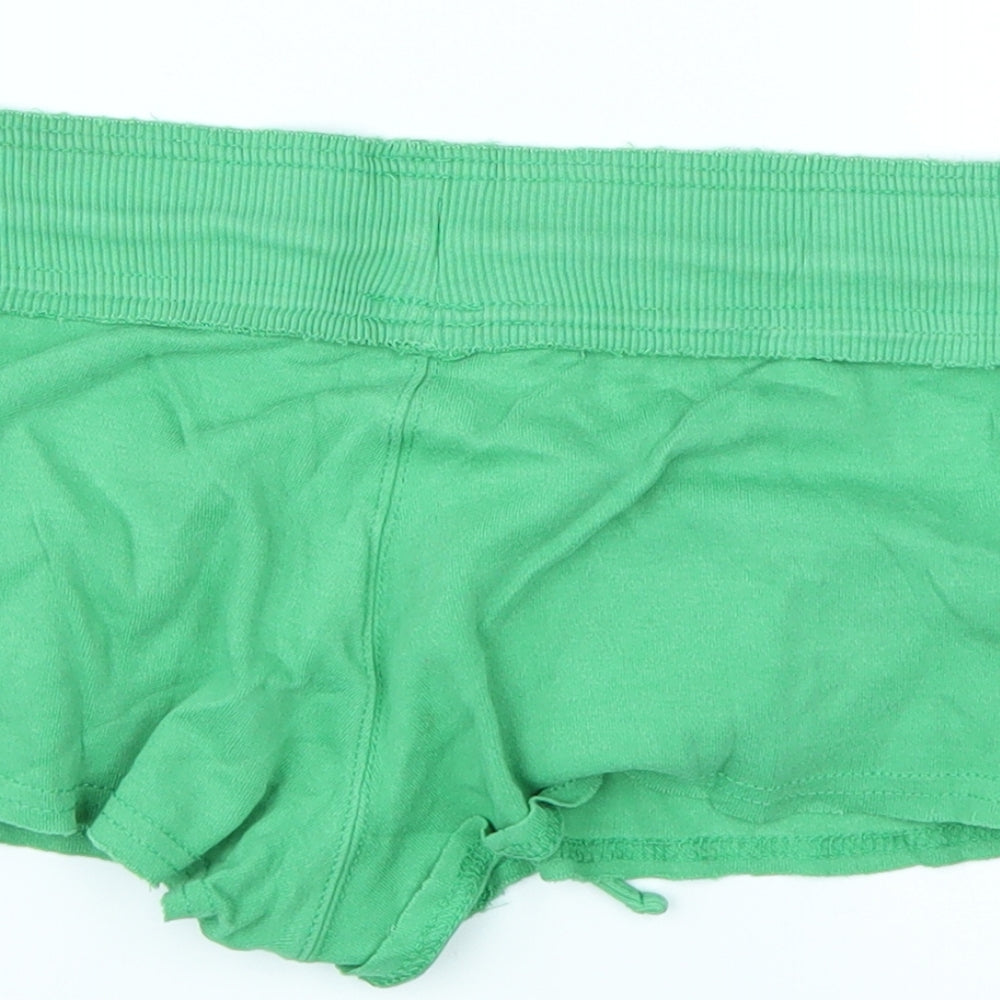 Topshop Womens Green Cut-Off Shorts Size 8