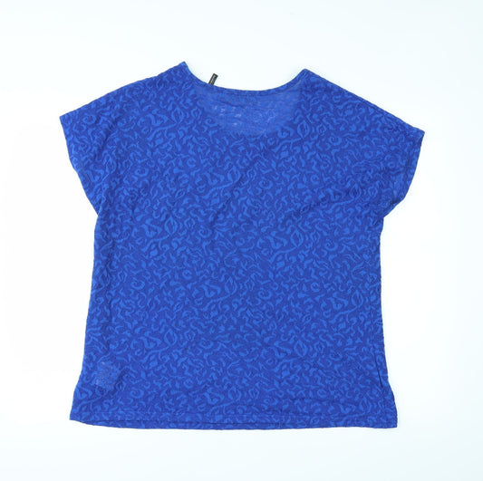 Anthology Womens Blue Basic T-Shirt Size 16