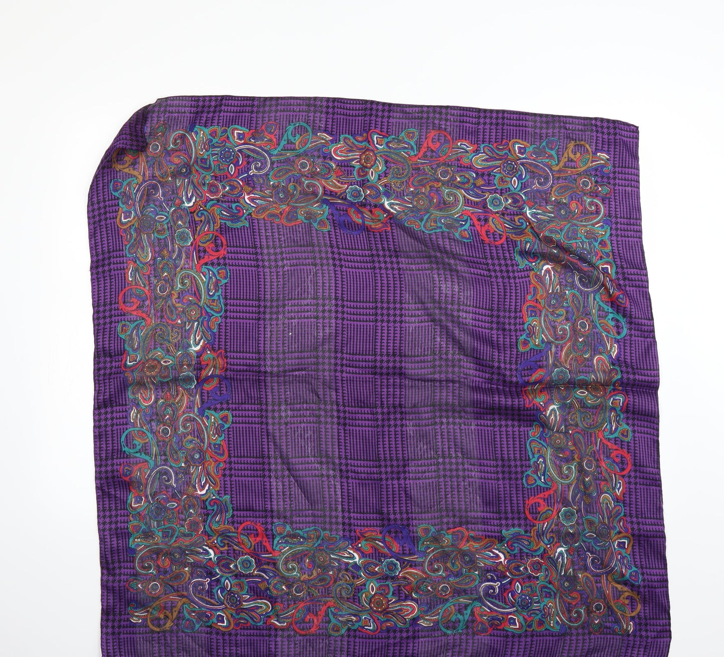 Preworn Womens Purple Geometric Shawl/Wrap