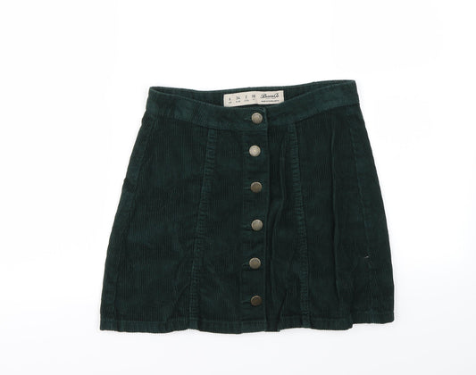 denim&co Womens Green Mini Skirt Size 6