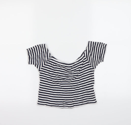 Womens UK Size 12 New Look Blue Basic T-Shirt