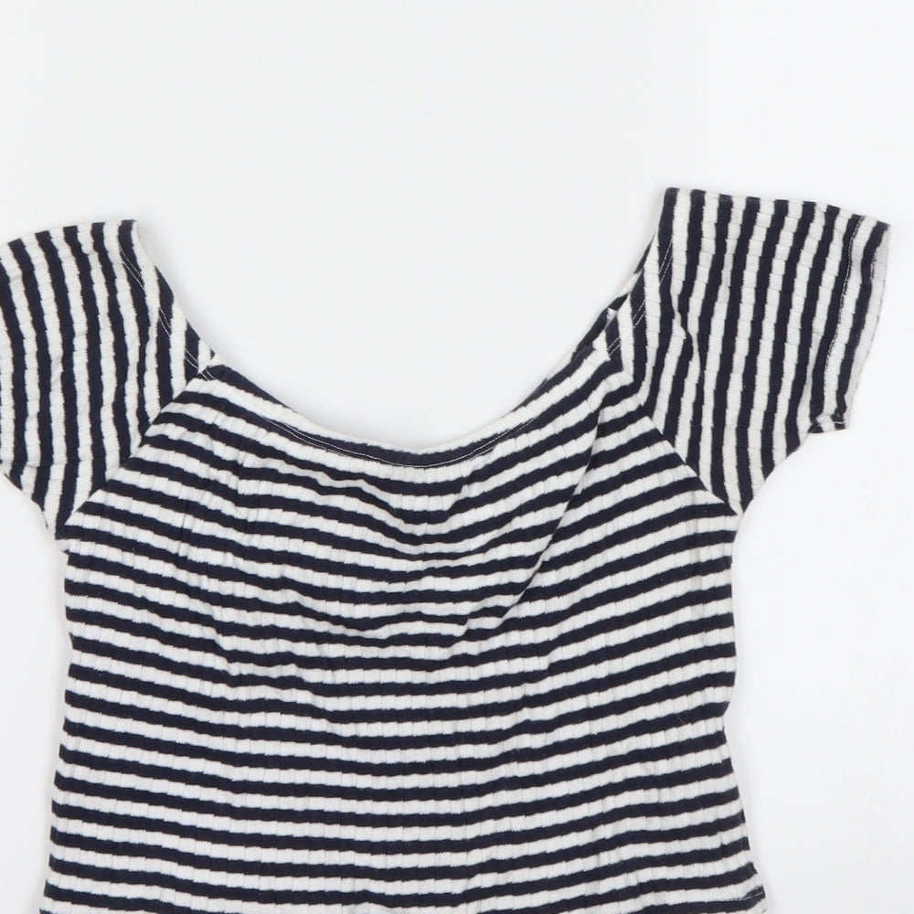 Womens UK Size 12 New Look Blue Basic T-Shirt