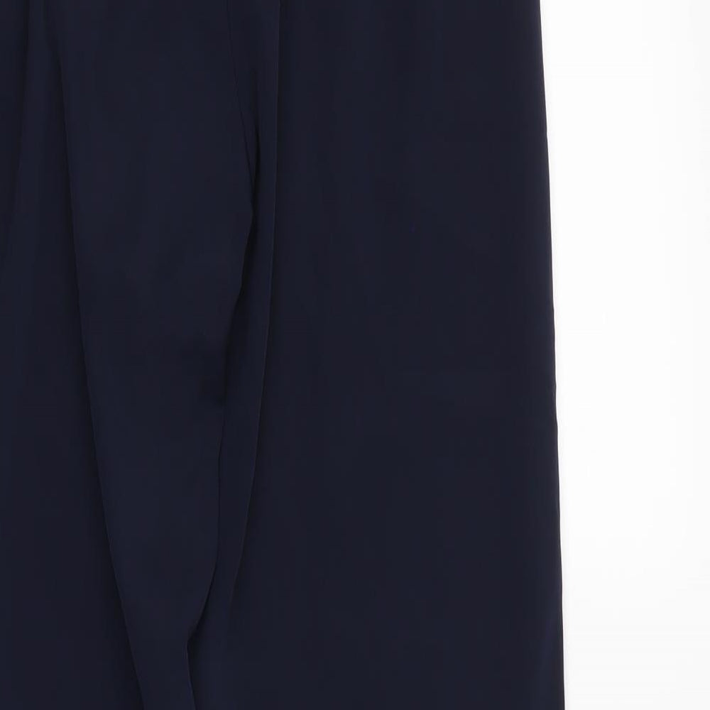 Womens UK Size 6 Missguided Regular Fit Dress Pants Blue Trousers