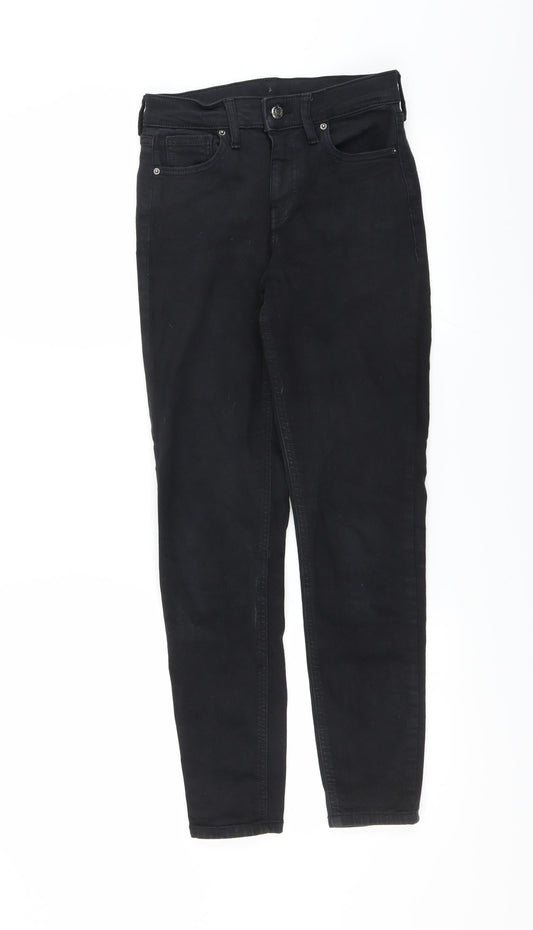 Womens UK Size 26 in Topshop Extra-Slim Fit Skinny Black Jeans
