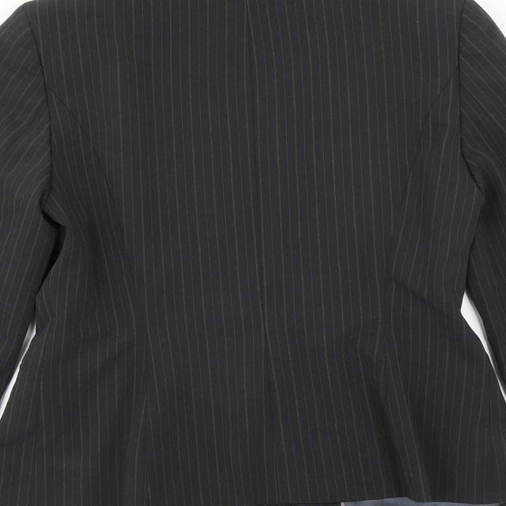 Dorothy Perkins Womens Black Striped Jacket Suit Jacket Size 12