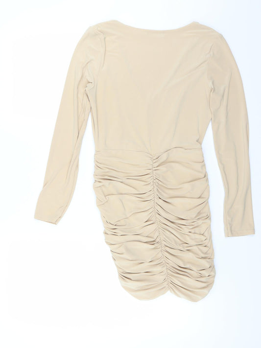 PRETTYLITTLETHING Womens Beige Bodycon Size 12