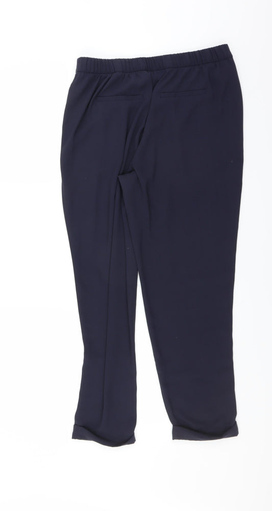 Womens UK Size 12 Marks and Spencer Regular Fit Blue Trousers